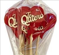 PICK COR TE QUIERO h35cm FUSTA I FELTRE 5u